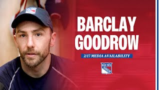 NYR Practice Barclay Goodrow Media Availability  Feb 17 2024 [upl. by Weiser]