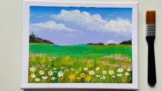 Malen mit Acrylfarben  Frühlings Wiese [upl. by Carleton]