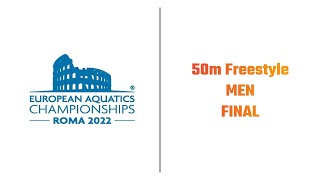 50m Freestyle Men FINAL  European Swimming Championship 2022 Rome [upl. by Nosiddam]