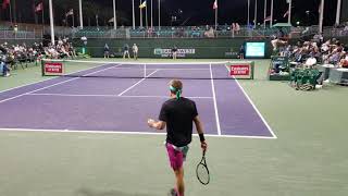 Sandgren getting annoyed with announcer during match against Mannarino  Indian Wells 2019 [upl. by Aliwt954]