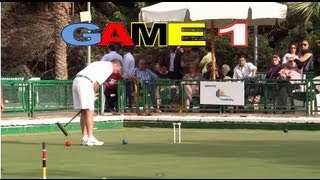 GAME 1  Golf Croquet World Championship Final Bamford vs Nasr Cairo HD [upl. by Kotto18]