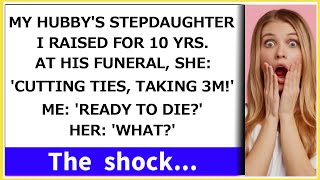 At My Husbands Funeral Stepdaughter Yells Youre Fake Leave Then the Shocking Truth [upl. by Photina]