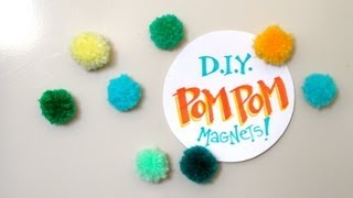 How to Make Pom Pom Magnets Tacks DIY Decoration [upl. by Wivina969]