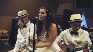 MUST SEE Bride surprises her husband by performing with her new stepsons [upl. by Drus]