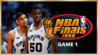 1999 NBA Finals Full Game 1  New York Knicks vs San Antonio Spurs [upl. by Anneirda]