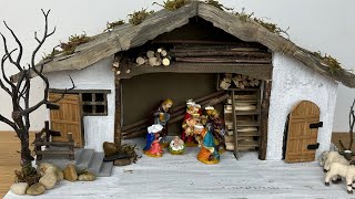 Diy Christmas Nativity Scene  Simple and Easy Christmas Crib made from Cardboard [upl. by Afatsom]