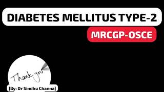 9DIABETES MELLITUS TYPE2 MRCGP OSCE [upl. by Ponce]