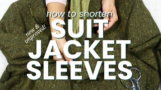 Hem Suit Jacket Sleeves Like A Pro Updated Method Ep 47 [upl. by Honora]