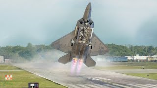 200 Million US F22 Raptor Takes Off Vertically With Full Afterburner [upl. by Pauletta]