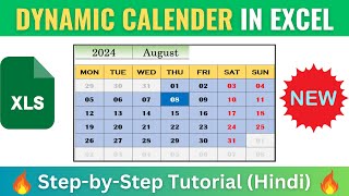 How to Create a Dynamic Calendar in Excel  No VBA exceltutorial excel [upl. by Adnilg19]