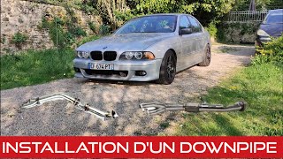 COMMENT INSTALLER UN DOWNPIPE DÉCATA SUR UNE VOITURE BMW E39 530D [upl. by Rusticus]