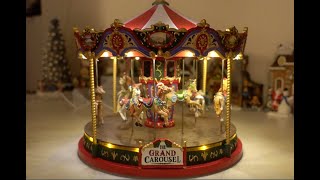 Lemax Grand Carousel 2018  Review [upl. by Nesyaj]