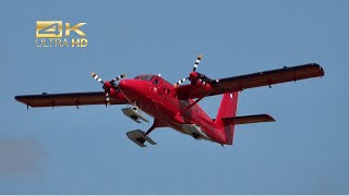 De Havilland Canada DHC 6300 Twin Otter British Antarctic Survey VPFAZ departure at RAF Fairford [upl. by Aynas]