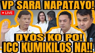 DUTERTE NANGANGANIB MATAPOS ISIWALAT NA KUMIKILOS NA ANG ICC VP SARA NAPATAYO [upl. by Bruno]