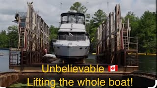 Unbelievable lifting boats 60 feet in the air A visit to first French settlement in Ontario [upl. by Ecaj365]