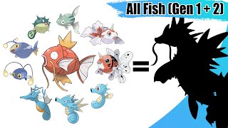 All Fish Pokémon Fusion Kanto  Johto  All Frogs Pokémon Fusions Gen 1  Gen 8  Max S [upl. by Norward]