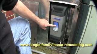 Electronic Air Filter Cleaning on an Outside Air Conditioning Unit [upl. by Mosley]