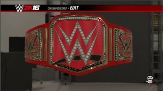 WWE 2k16 How to Make Universal Championship Belt [upl. by Armyn]