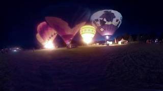 Balloon Glow at the Quechee Balloon Festival 360 VR [upl. by Etnaud]