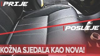 KOŽNA SJEDALA KAO NOVA Dubinsko pranje automobila [upl. by Ginelle]