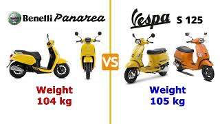 Vespa S 125 VS Benelli Panarea  Side by Side Comparison  Specs and Price Philippines [upl. by Nagey]