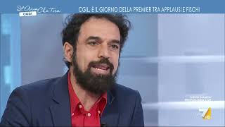 Congresso Cgil Dino Giarrusso contro Giorgia Meloni quotHa parlato molto bene ma razzola molto [upl. by Brunk]