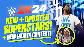 WWE 2K24 New amp Updated Superstars Hidden Content Model Updates New Attires Creations amp More [upl. by Anipsed572]