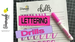 Practicing Hand Lettering Drills Using CRAYOLA MARKERS  Brush Lettering Tutorial [upl. by Herzberg]