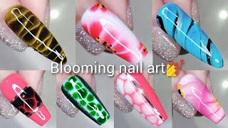 12 Blooming gel nail art  Simple nail art designs❣️💅nails nailart naildesign nailpolish nail [upl. by Ronnholm]