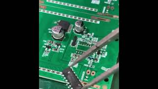 Desoldering ic electronic pcb shorts [upl. by Turrell]