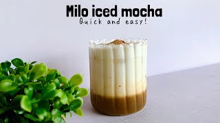 How to make iced milo latte Australian style iced mocha [upl. by Lleddaw233]