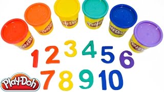 Play Doh Numbers 1 to 10 Learn Counting Numbers 110 Play Doh Numeros  Rainbow Basic [upl. by Oyek]