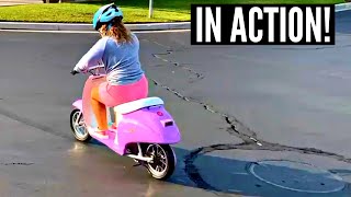 Razor Pocket Mod Miniature Euro 24V Electric Kids Ride On Retro Scooter Full Review [upl. by Aralomo]