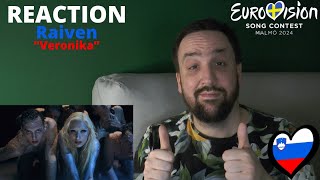 🇸🇮 SLOVENIA  REACTION Raiven  quotVeronikaquot Eurovision 2024 [upl. by Atteuqahs]