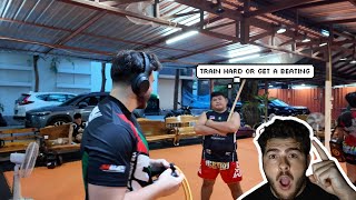 Training Muay Thai In Thailand Beginner [upl. by Ronnholm]