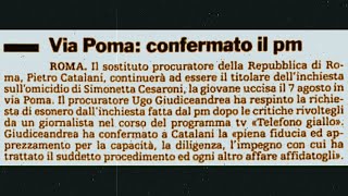 Delitto via Poma PM Catalani confermato quotLa Stampaquot 7 Dicembre 1990 [upl. by Bevis579]