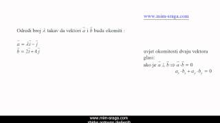 Matematika 3 vektori uvijet okomitosti dvaju vektora  zbirka potpuno riješenih zadataka [upl. by Hook]