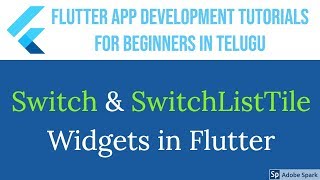 38 Switch and SwitchListTile Widgets in Flutter  Flutter Tutorials for beginners in Telugu [upl. by Pettit]