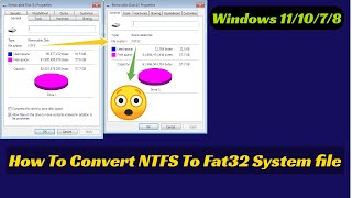 How To Convert NTFS To Fat32 System file In Windows 111078 [upl. by Savart189]