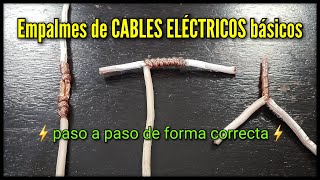 Empalmes de CABLES ELÉCTRICOS Paso a Paso [upl. by Enohs]