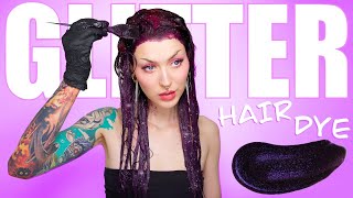 Lets dye my hair with ✨GLITTER✨ hair dye 🤯 [upl. by Acilegna826]