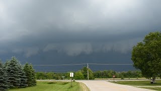 Very Intense Severe Thunderstorm  Damaging Squall Line in West Bend WI  62719 [upl. by Salomie887]