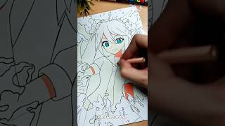 Drawing Hatsune Miku✨ Spill Art プロセカ hatsunemiku 初音ミク art shorts [upl. by Trask]