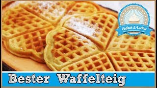 Bester Waffelteig  Waffeln Rezept zum selber machen 🍪 [upl. by Atiniuq280]