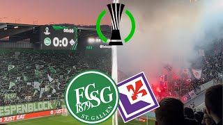 FC St Gallen vs AC Fiorentina  Conference League Stadionvlog  TRAUMTOR Görtler  Pyroshow🧨 [upl. by Massimiliano426]