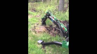 Removing a root with Kellfri ATV digger [upl. by December]