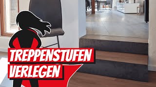 Treppenstufen bodengleich verlegen  Bauhelden [upl. by Loggia]