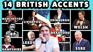 14 British Accent Examples Spoken by Famous Brits around Britain [upl. by Anora]