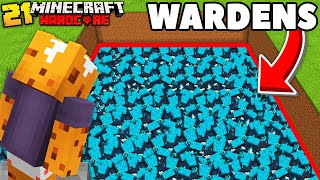 I Trapped 100 WARDENS in Minecraft Hardcore [upl. by Glennon]