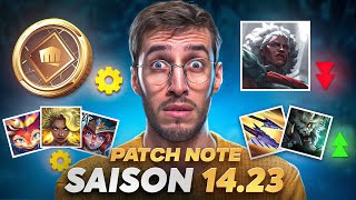 PATCH NOTE 1423  3 REWORKS DE CHAMPIONS BAN POUR LES TROLL EN CHAMPSELECT [upl. by Millham]